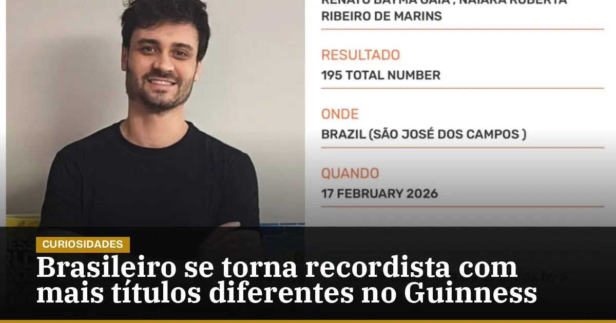 Brasileiro se torna recordista com mais títulos diferentes no Guinness
