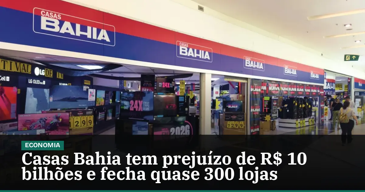 Casas Bahia tem prejuízo de R$ 10 bilhões e fecha quase 300 lojas