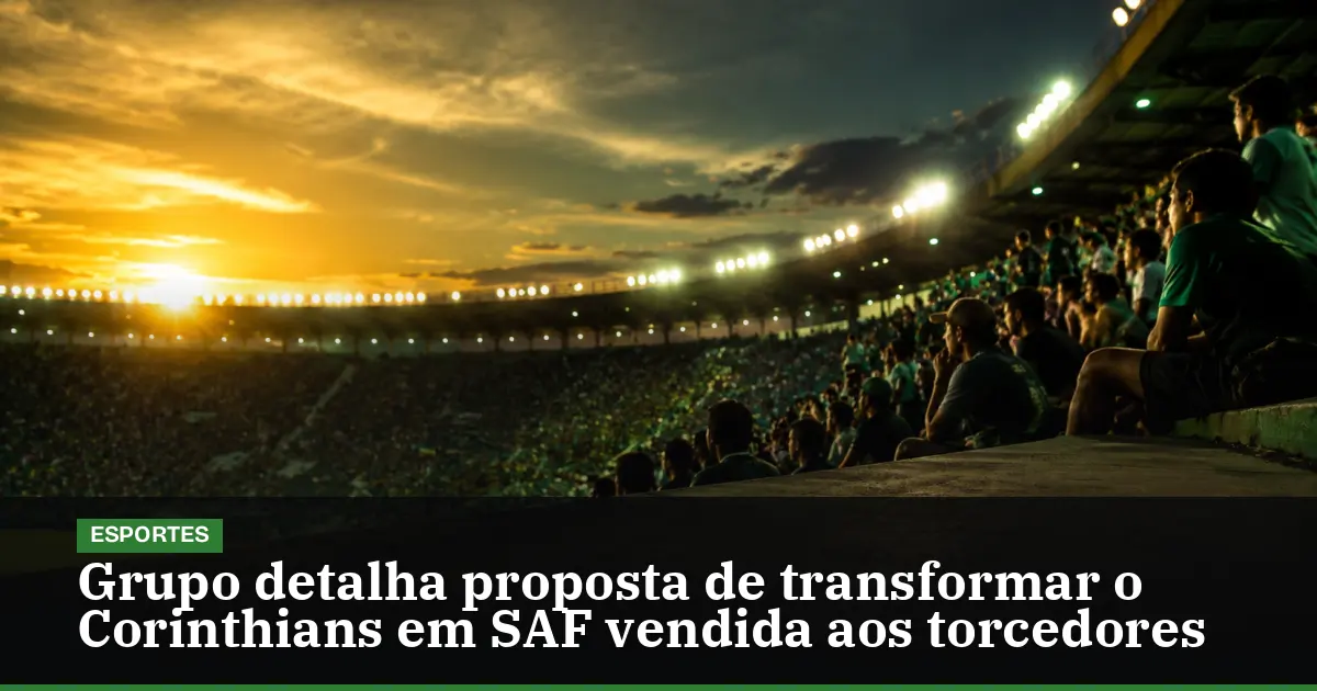 Grupo detalha proposta de transformar o Corinthians em SAF vendida aos torcedores