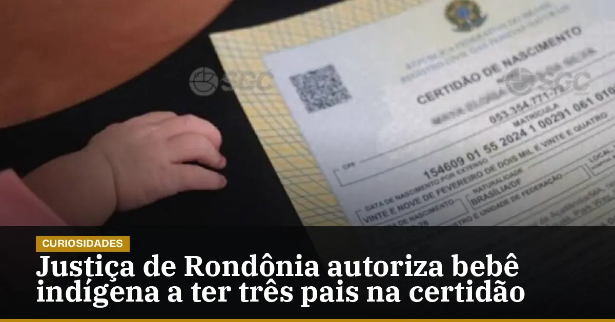 Justiça de Rondônia autoriza bebê indígena a ter três pais na certidão