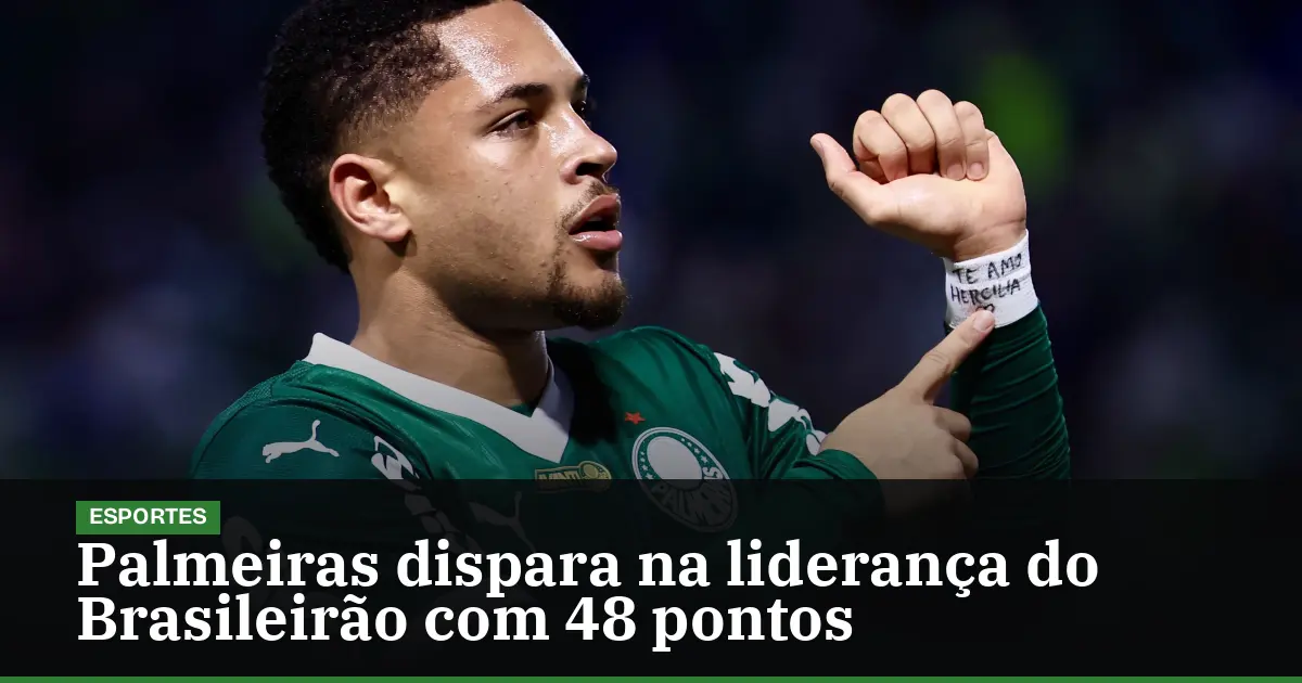 Palmeiras dispara na liderança do Brasileirão com 48 pontos