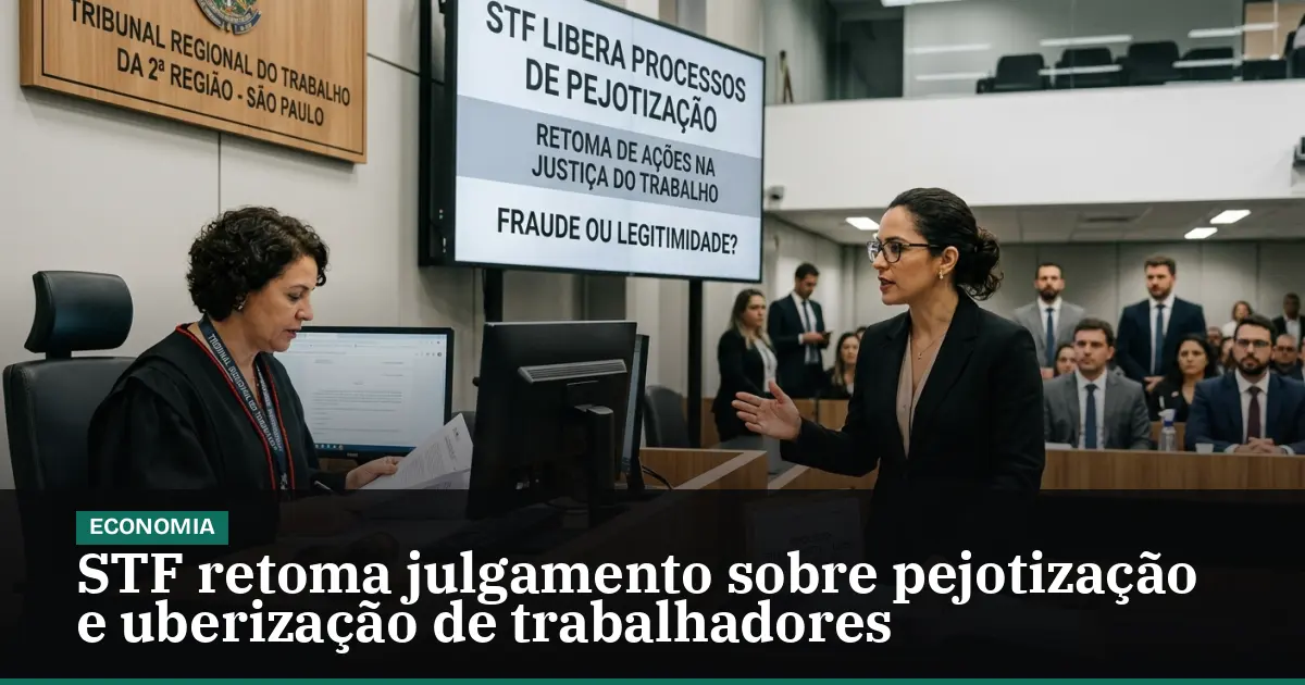 STF retoma julgamento sobre pejotização e uberização de trabalhadores